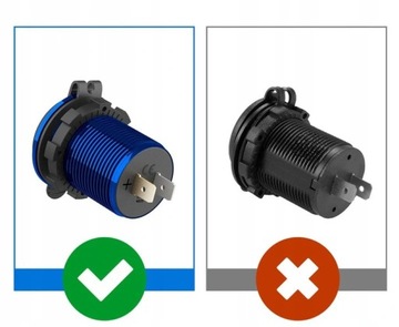 ЗАРЯДНОЕ УСТРОЙСТВО ДЛЯ МОТОЦИКЛА 2x USB QC3.0 ВОЛЬТМЕТР 3A N