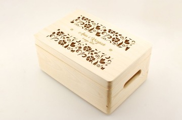Конверт-шкатулка - маленький, деревянный, гравировка, свадебный