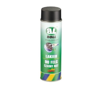 BOLL RALLY LAKIER FARBA SPRAY CZARNY MAT DO MALOWANIA FELG METALI 500ML