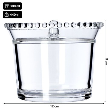 СТЕКЛЯННАЯ САХАРНИЦА С КРЫШКОЙ САХАРНИК