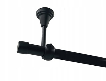 Karnisz pojedynczy METAL SUFITOWY 19mm CZARNY MAT 240cm LUNA BEZ KÓŁEK