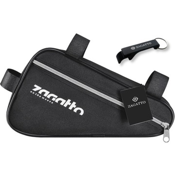 Велосипедный кофр под раму, черная сумка, вместительная сумка на молнии, ZAGATTO