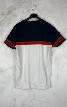 Superdry Biały Niebieski T-Shirt Męski L 40