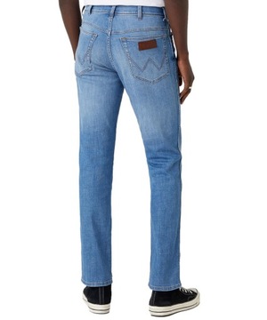 WRANGLER spodnie HIGH WAIST blue jeans TEXAS SLIM _ W33 L30