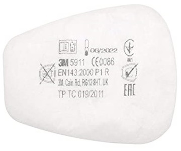 Фильтры для поглотителей масок 3M 5911 Пара, 2 шт.