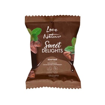 Oriflame Mydło w kostce LoveNature Sweet Delights z masłem kakaowym i miętą