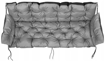 Набор садовых подушек 150x60x50 см для скамейки-качели, водонепроницаемая, серая