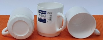 LUMINARC KUBEK BIAŁY KUBKI DO HERBATY KAWY 290 ML