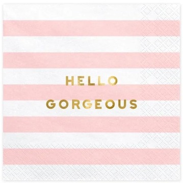 Serwetki Hello Gorgeous różowe 33x33cm 20 sztuk
