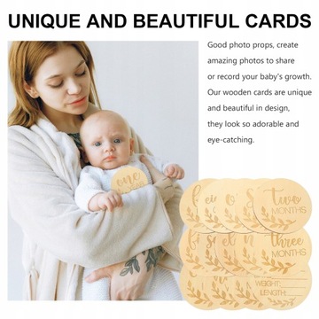 14 шт. Деревянные детские месячные мило-камни.