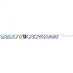 Baner Myszka Mickey Happy Birthday niebieski