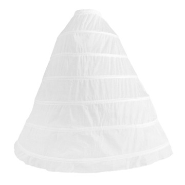 Женская тюлевая нижняя юбка с 6 обручами, свадебные аксессуары, эластичный белый пол