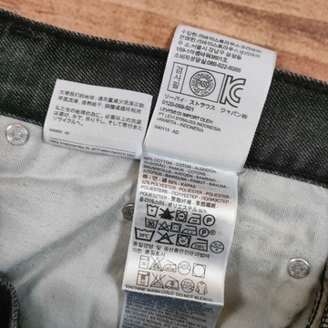 LEVI'S 504 Spodnie Jeans Czarne Męskie r. 34/32 (32/34)