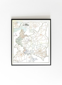 Stara mapa PKP 1936r. 70x60cm