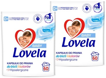 Zestaw Lovela Baby Kapsułki do prania bieli i koloru 2 x 60 sztuk
