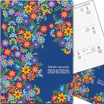 KALENDARZ NAUCZYCIELA 2024/2025 A5 TYGODNIOWY KSIĄŻKOWY TERMINARZ NOTATNIK