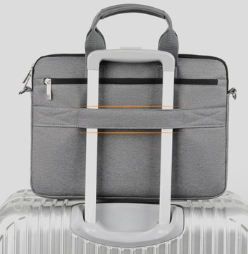 Etui/torba na laptopa 17,3 z paskiem kieszonki szary