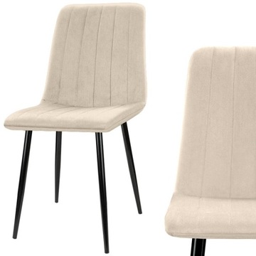 KRZESŁO TAPICEROWANE WELUROWE NOWOCZESNE do salonu do kuchni LOFTOWE