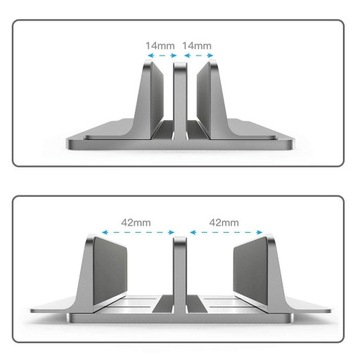 Двойная алюминиевая подставка для ноутбука MacBook СЕРОГО цвета