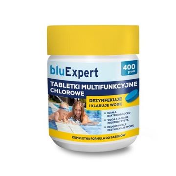 BLUEXPERT tabletki do dezynfekcji i klarowania wody basenowej 20TABL 400gr