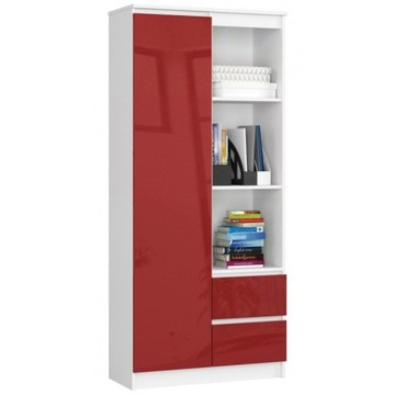 REGAŁ do BIURA SZUFLADA PÓŁKI MEBLE 80cm POŁYSK