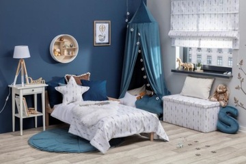 Бархатная подушка буква I, 40см БОЛЬШАЯ, синяя