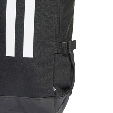 Plecak adidas czarny jednokomorowy unisex białe paski pojemny na codzień