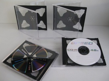 Стандартные коробки для дисков CDx2, черные, 50 шт.