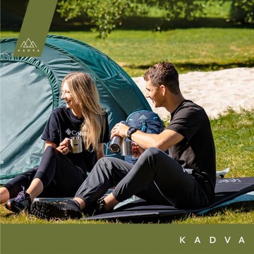 Mata samopompująca KADVA Aero srebrny OS LEKKA WYGODNA WYTRZYMAŁA