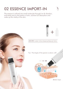 Ультразвуковой скруббер для кожи лица Ополаскиватель для кожи