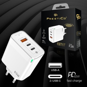 БЫСТРОЕ СЕТЕВОЕ ЗАРЯДНОЕ УСТРОЙСТВО 60 Вт QC PD | 2xUSB C 1xUSB-A КУБОК БЫСТРОЙ ЗАРЯДКИ