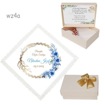 БЕЛАЯ КРЕСТАЛЬНАЯ ХАНИЦА для мальчика, девочки, КРЕЩЕНИЕ, ИМЯ, коробка