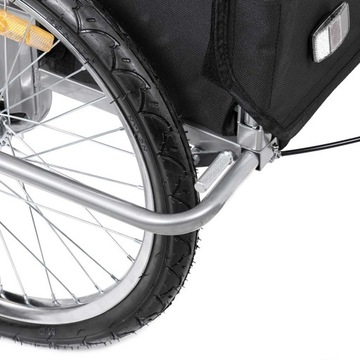 Велосипедный прицеп SAMAX 2in1 Jogger - белый/черный - серебристая рама