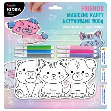 Чарівні картки що активуються водою FRIENDS KIDEA