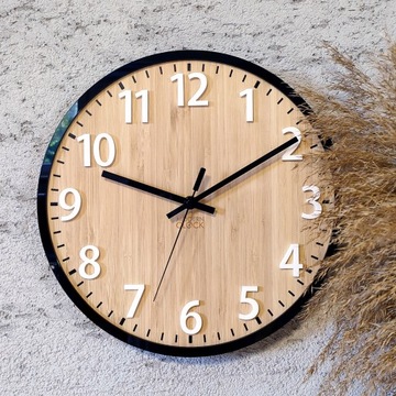 Настенные часы ДИАНА, тихие, читаемые, Bamboo Loft