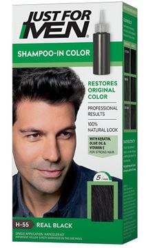 Odsiwiacz do Włosów dla Mężczyzn Just For Men H55 Czarny Czerń Zestaw