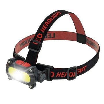 Latarka Czołowa LED XPE + COB Mocna Jasna