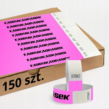 OPASKI NA RĘKĘ TYVEK 19mm - 150 szt. NADRUK GRATIS