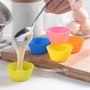 СИЛИКОНОВЫЕ ФОРМЫ ДЛЯ КЕКСОВ, МАФФИНЫ, ФОРМА ДЛЯ ВЫПЕЧКИ, ЧАШКИ, 12 ШТ.