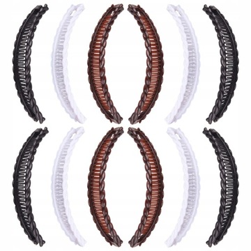 grzebień bananowy klips do włosów kręconych 12 szt