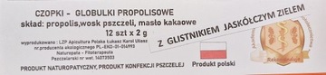 Czopki - globulki propolisowe z glistnikiem/jaskółcze ziele naturalne