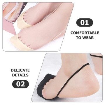 2 pary półskarpetek skarpetki na wysokim obca