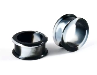 Tunel tunele plug czarny biały silikonowy silikonu 12mm