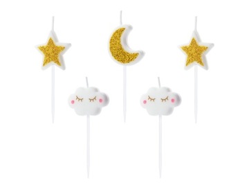 Świeczki Urodzinowe Little Star 5 Sztuk Party