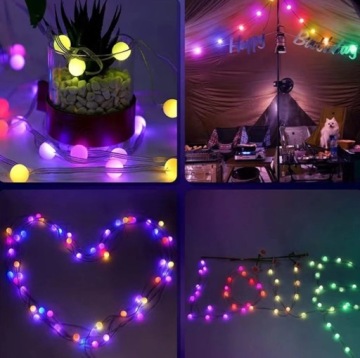[RGB 40 LED] Гирлянды в форме шара с 3 различными режимами управления 5 м