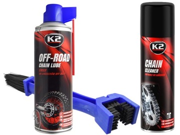 SMAR DO ŁAŃCUCHA CHAIN LUBE + ZMYWACZ + SZCZOTKA CROSS ENDURO ATV OFF ROAD