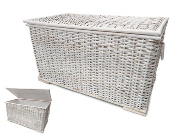 KOSZ SKRZYNIA na BIELIZNĘ PRANIE rattan 61x33x33cm