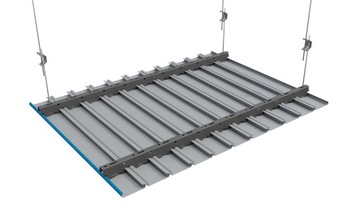 sufit podwieszny aluminiowy listwowy