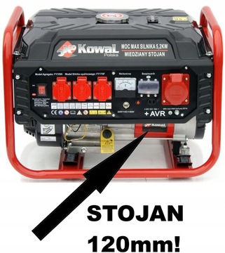 PROFESJONALNY AGREGAT PRĄDOTWÓRCZY 5,2kW generator AVR+ MIEDŹ STOJAN KowaL2