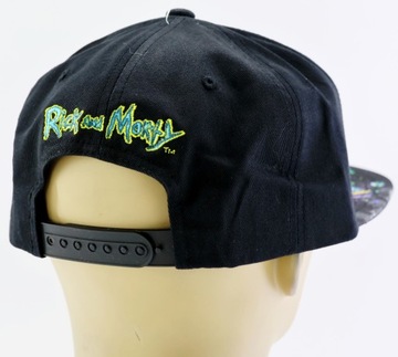 Czapka z prostym daszkiem męska Rick and Morty SNAPBACK 55-60cm czarna HAFT